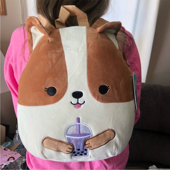 Squishmallows | Bags | Nwt Squishmallow Regina Corgi Drinking Boba ...
